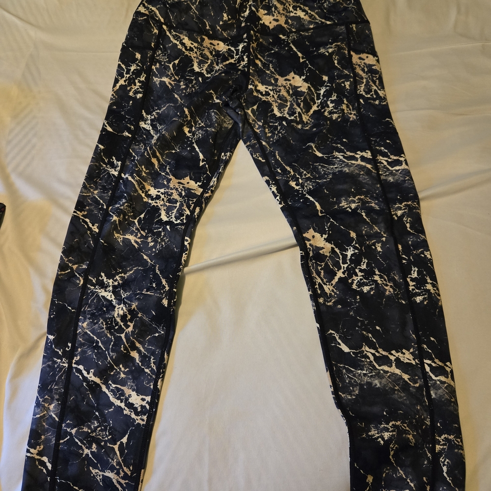 Stylish Marble Print Women's Pants